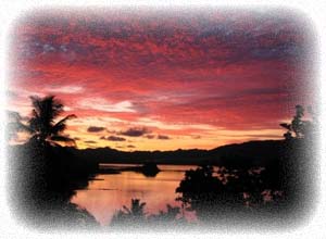 A summer sunset at Lomalagi