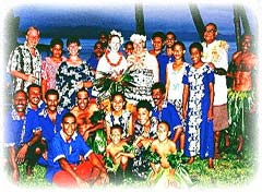 Traditional Fijian Tapa Wedding Attire
